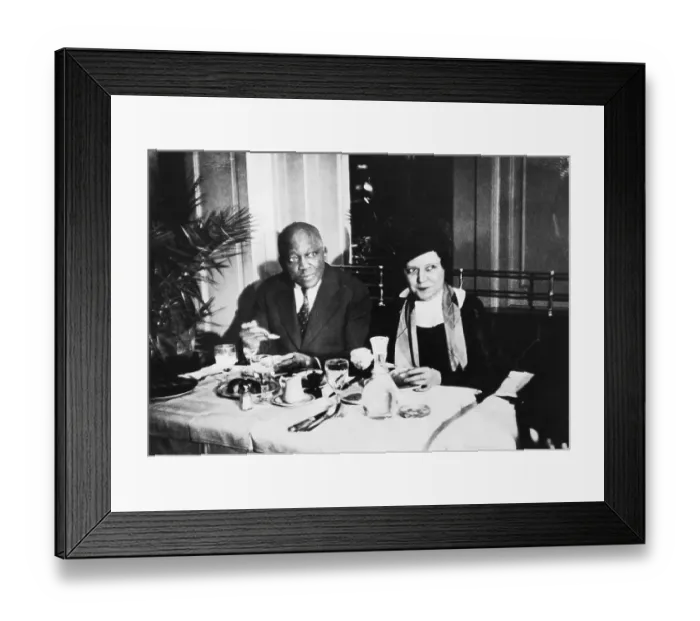 Framed Print : Jack Johnson and Wife Irene at Lunch Framed Print : Jack Johnson and Wife Irene at Lunch
