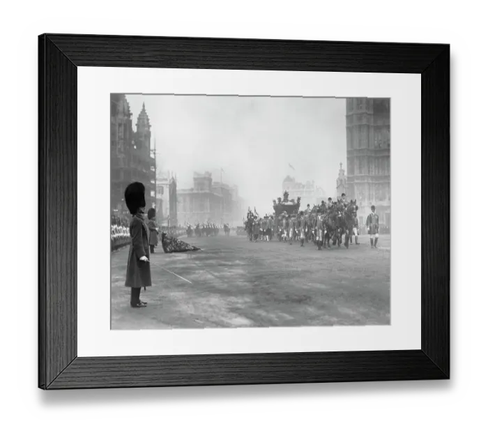 Framed Print : Royal Coach Approaching Parliament Framed Print : Royal Coach Approaching Parliament