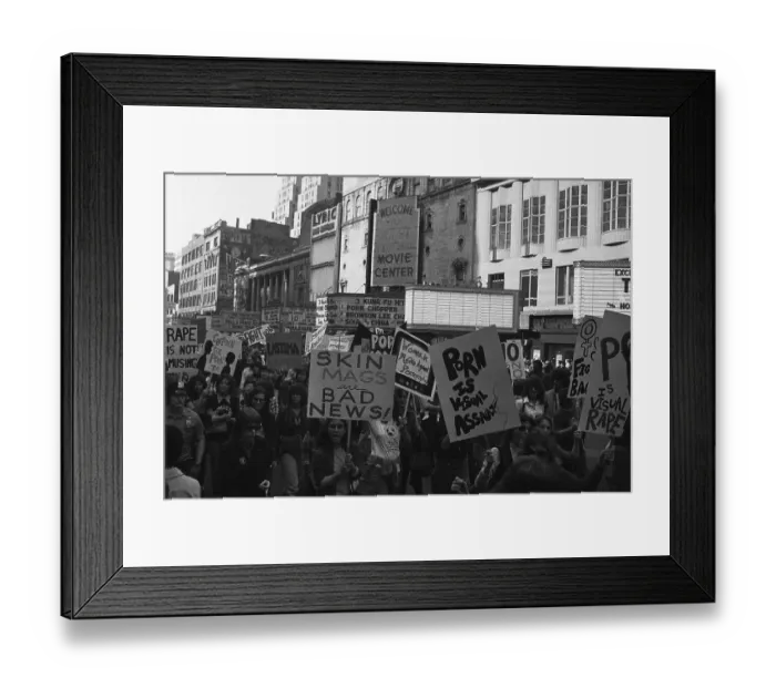 Framed Print : Feminist Demonstrators Marching in New York City Framed Print : Feminist Demonstrators Marching in New York City