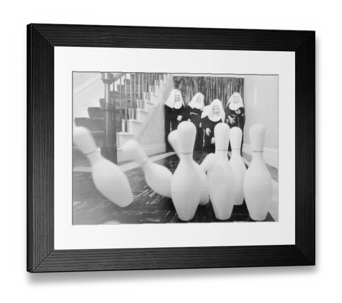 Framed Print : Nuns Bowling Framed Print : Nuns Bowling