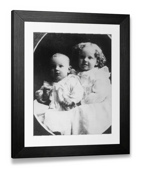 Framed Print : Young Amelia Earhart with Sister Framed Print : Young Amelia Earhart with Sister