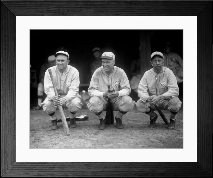 Framed Print : Famous Three Philadelphia Athletics Framed Print : Famous Three Philadelphia Athletics