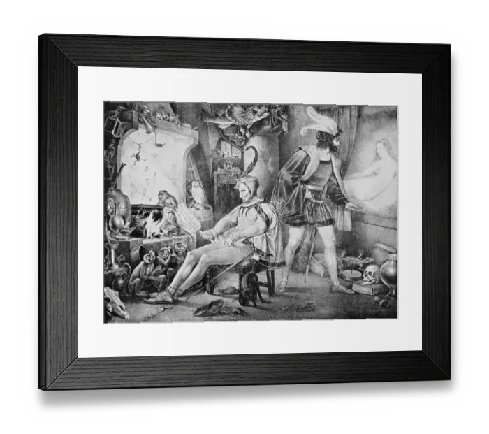 Framed Print : Faust. Scenes from the life of Faust, the witch?s workshop Framed Print : Faust. Scenes from the life of Faust, the witch?s workshop