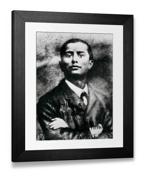 Framed Print : Young Benito Mussolini with His Arms Crossed