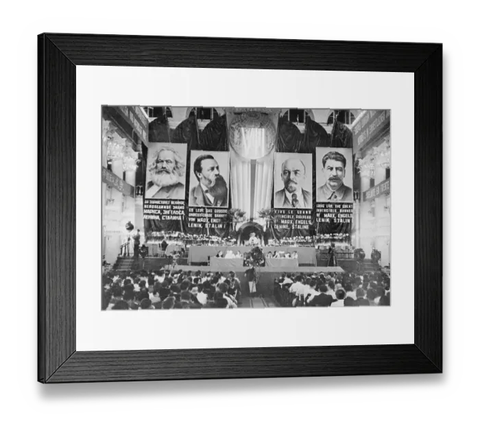 Framed Print : Posters Hanging in House of Trade Unions
