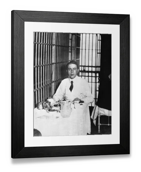 Framed Print : Harry K. Thaw Having Breakfast in Jail