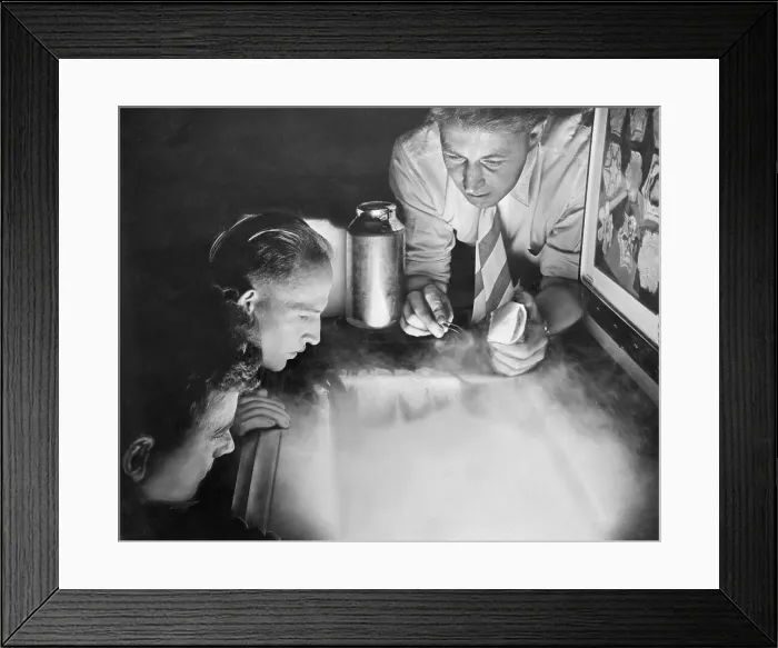 Framed Print : Scientist Vincent Schaefer Waving Ice Wand Framed Print : Scientist Vincent Schaefer Waving Ice Wand