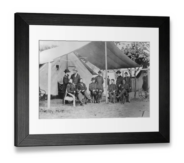 Framed Print : Ulysses S. Grant and Military Staff