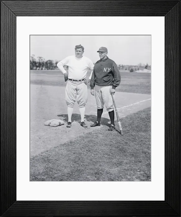 Framed Print : Babe Ruth with Manager Bob Shawkey Framed Print : Babe Ruth with Manager Bob Shawkey