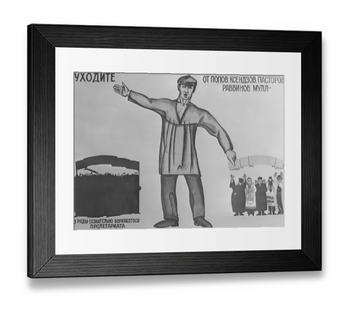 Framed Print : Placard Fighting Russian Church Framed Print : Placard Fighting Russian Church