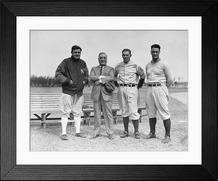 Framed Print : Babe Ruth at Yankee Camp Framed Print : Babe Ruth at Yankee Camp