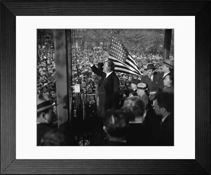 Framed Print : Rabbi Stephen Wise Addressing Protesters