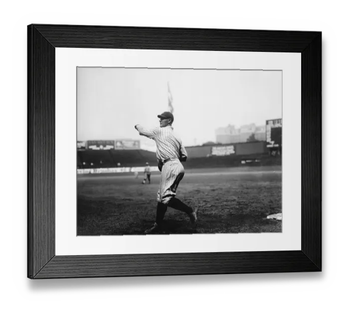Framed Print : Lou Gehrig Throwing Baseball