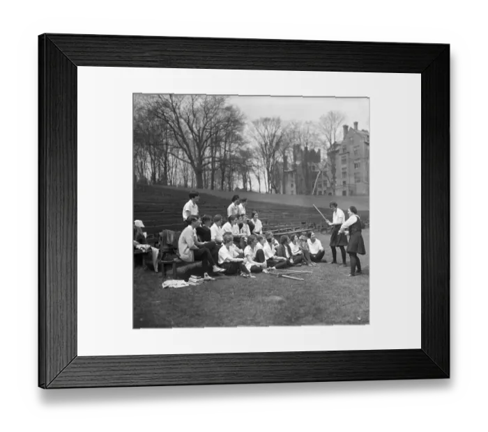Framed Print : Women Learning Baseball Framed Print : Women Learning Baseball