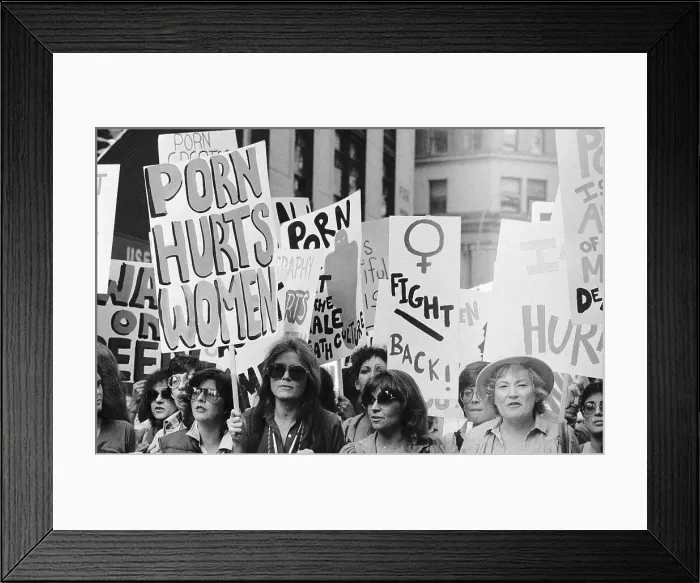 Framed Print : Feminist Marchers Going Through New York City Framed Print : Feminist Marchers Going Through New York City