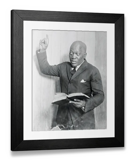 Framed Print : Jack Johnson Preaching at Church Framed Print : Jack Johnson Preaching at Church