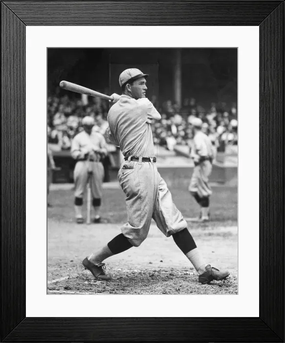 Framed Print : Baseball Legend Rogers Hornsby Batting Framed Print : Baseball Legend Rogers Hornsby Batting
