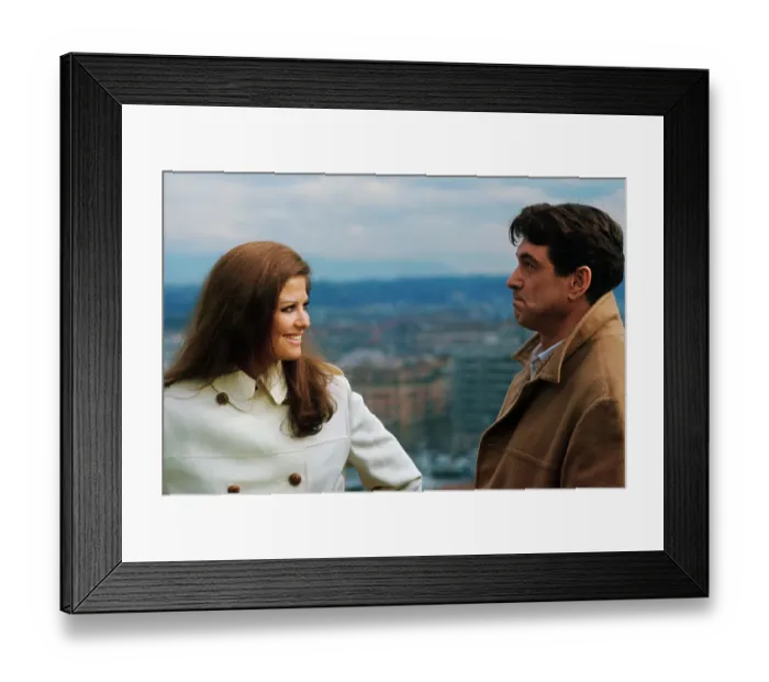 Framed Print : Rock Hudson and Claudia Cardinale Starring in Film Framed Print : Rock Hudson and Claudia Cardinale Starring in Film