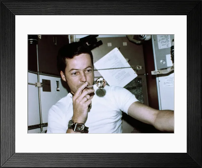 Framed Print : Astronaut Joseph P. Kerwin Blowing Bubbles Framed Print : Astronaut Joseph P. Kerwin Blowing Bubbles