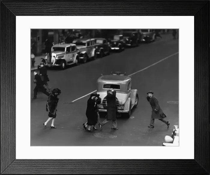 Framed Print : Street scene on windy day Framed Print : Street scene on windy day