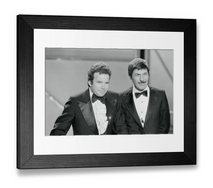 Framed Print : Portrait of William Shatner and Leonard Nimoy Framed Print : Portrait of William Shatner and Leonard Nimoy