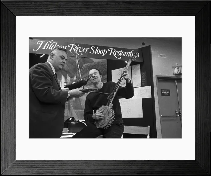 Framed Print : Pete Seeger with Banjo Framed Print : Pete Seeger with Banjo