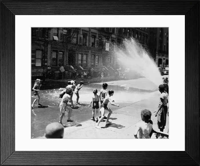 Framed Print : Kids (8-9, 10-12) Playing with Fire Hydrant Framed Print : Kids (8-9, 10-12) Playing with Fire Hydrant