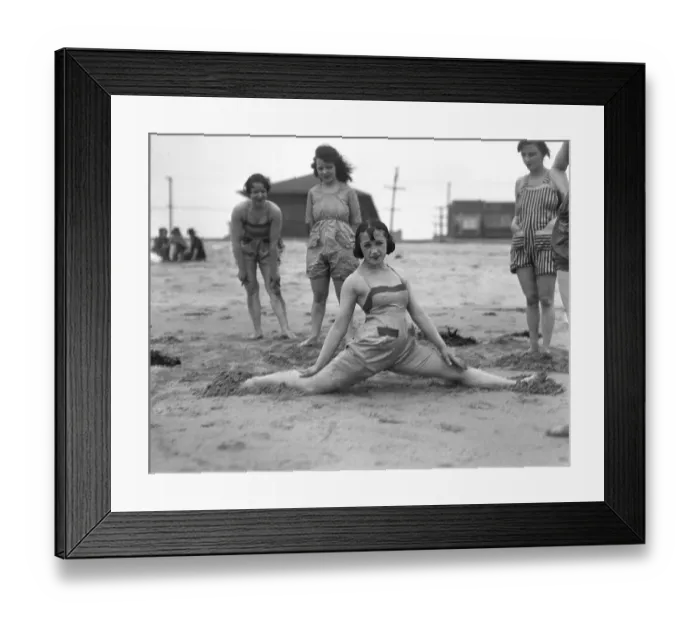 Framed Print : Young women on beach Framed Print : Young women on beach