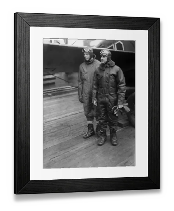 Framed Print : Portrait of Charles Lindbergh and Harry Guggenheim Framed Print : Portrait of Charles Lindbergh and Harry Guggenheim