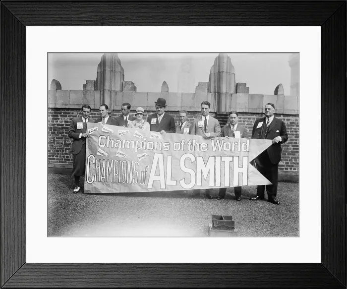 Framed Print : Yankee Teammates Supporting Al Smith Framed Print : Yankee Teammates Supporting Al Smith