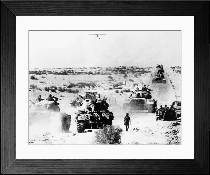 Framed Print : Plane Flying Over Israeli Tanks Framed Print : Plane Flying Over Israeli Tanks