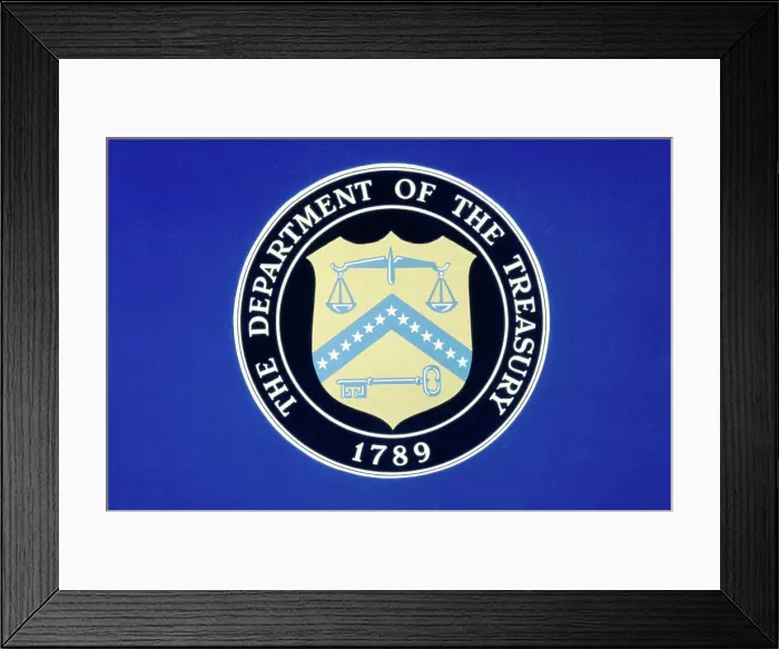 Framed Print : US Department of the Treasury Seal Framed Print : US Department of the Treasury Seal