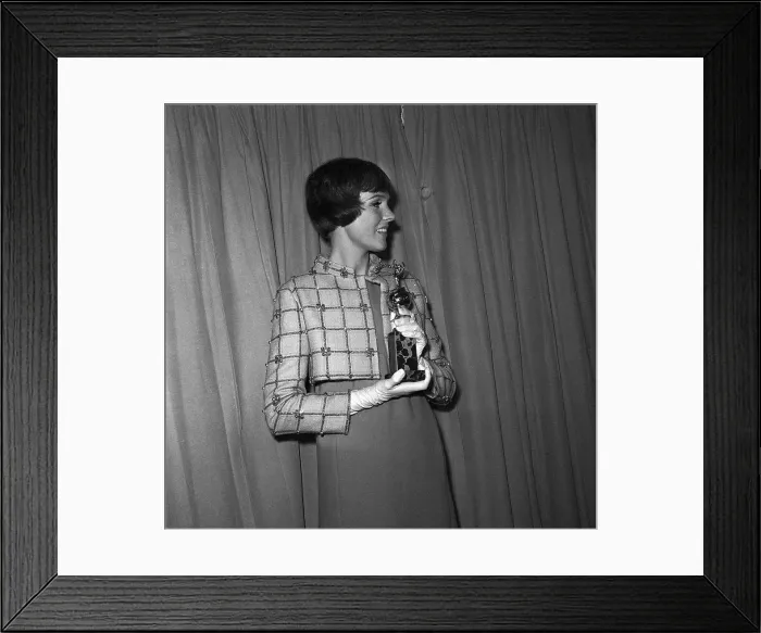 Framed Print : Julie Andrews Holding Trophy Framed Print : Julie Andrews Holding Trophy