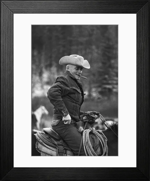 Framed Print : Don Thomson Riding his Horse Framed Print : Don Thomson Riding his Horse