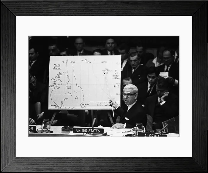 Framed Print : Ambassador Arthur Goldberg Giving U.N. Speech Framed Print : Ambassador Arthur Goldberg Giving U.N. Speech