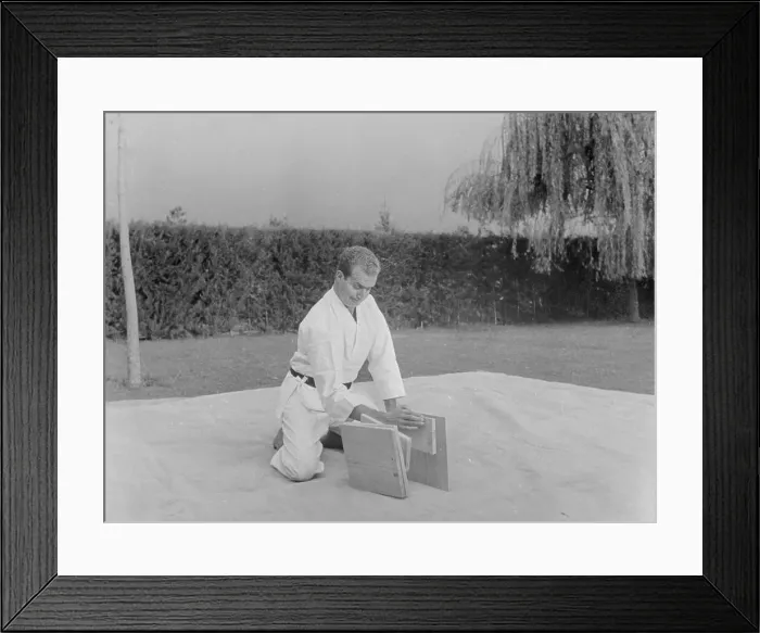 Framed Print : Prince Juan Carlos Performing Karate Framed Print : Prince Juan Carlos Performing Karate