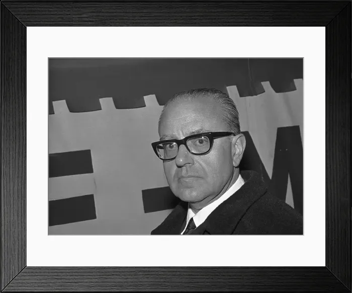 Framed Print : Alberto Ginastera Wearing Glasses Framed Print : Alberto Ginastera Wearing Glasses