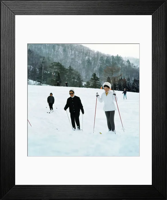 Framed Print : Princess Michiko of Japan Skiing Framed Print : Princess Michiko of Japan Skiing
