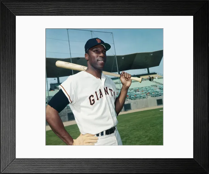 Framed Print : Willie McCovey Holding Baseball Bat Framed Print : Willie McCovey Holding Baseball Bat