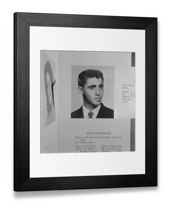 Framed Print : College Yearbook Photo of Andrew Goodman