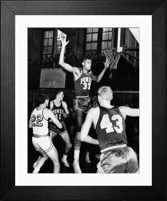 Framed Print : Lew Alcindor Leaping In Air / Hs Basketbal Framed Print : Lew Alcindor Leaping In Air / Hs Basketbal