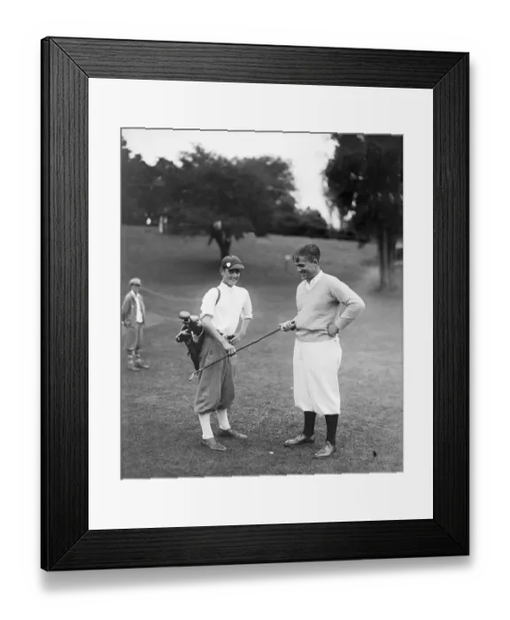 Framed Print : Bobby Jones And Caddy Framed Print : Bobby Jones And Caddy