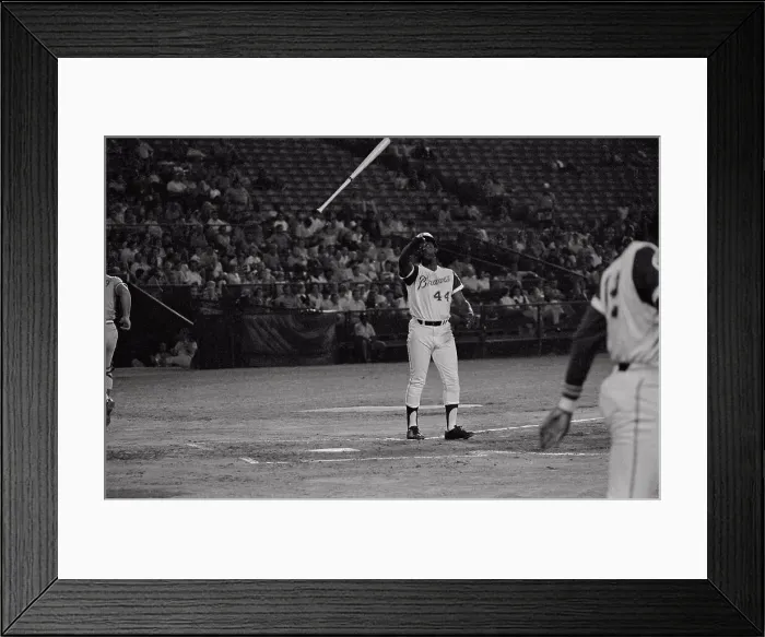 Framed Print : Hank Aaron Tossing The Bat Framed Print : Hank Aaron Tossing The Bat