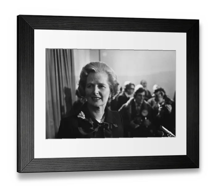 Framed Print : Margaret Thatcher Smiling Widely at Press Conference Framed Print : Margaret Thatcher Smiling Widely at Press Conference