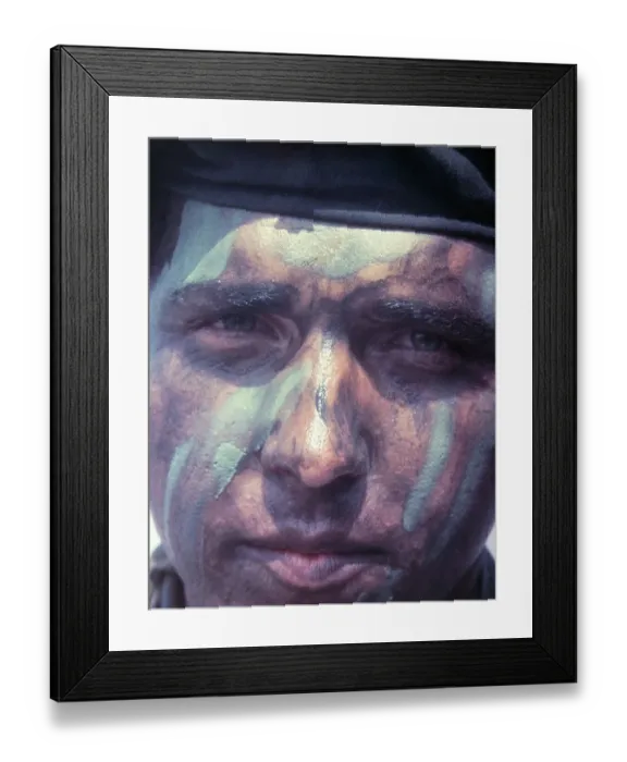 Framed Print : Face of U. S. Navy Seal Joseph Jaunzems Ready for Jungles Framed Print : Face of U. S. Navy Seal Joseph Jaunzems Ready for Jungles