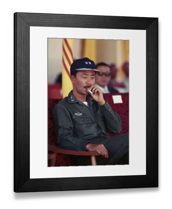 Framed Print : Nguyen Cao Ky Smoking a Cigarette Framed Print : Nguyen Cao Ky Smoking a Cigarette