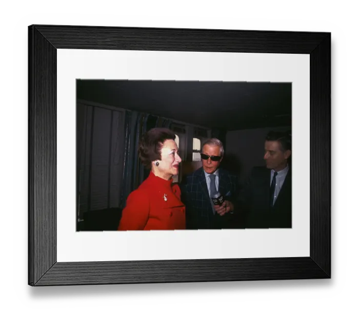 Framed Print : Duke and Duchess of Windsor at Press Conference Framed Print : Duke and Duchess of Windsor at Press Conference