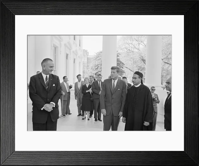 Framed Print : Picture of President Kennedy and Prince Hasan Al-Rida-Al-Sansusi of Libya Framed Print : Picture of President Kennedy and Prince Hasan Al-Rida-Al-Sansusi of Libya