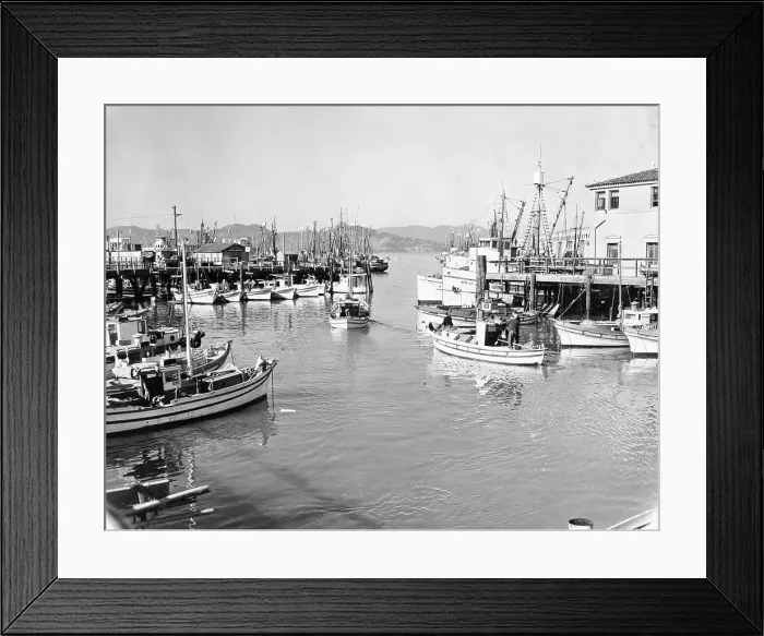 Framed Print : Boats at Fisherman's Wharf, California Framed Print : Boats at Fisherman's Wharf, California