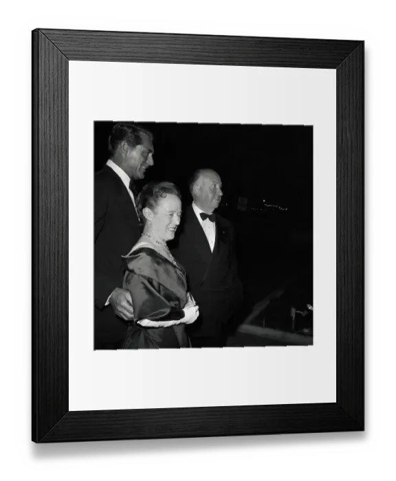 Framed Print : Cary Grant with Mr. and Mrs. Alfred Hitchcock Framed Print : Cary Grant with Mr. and Mrs. Alfred Hitchcock